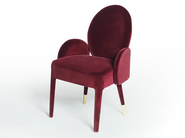 SOFIA - Velvet chair with armrests by Paolo Castelli - view 2